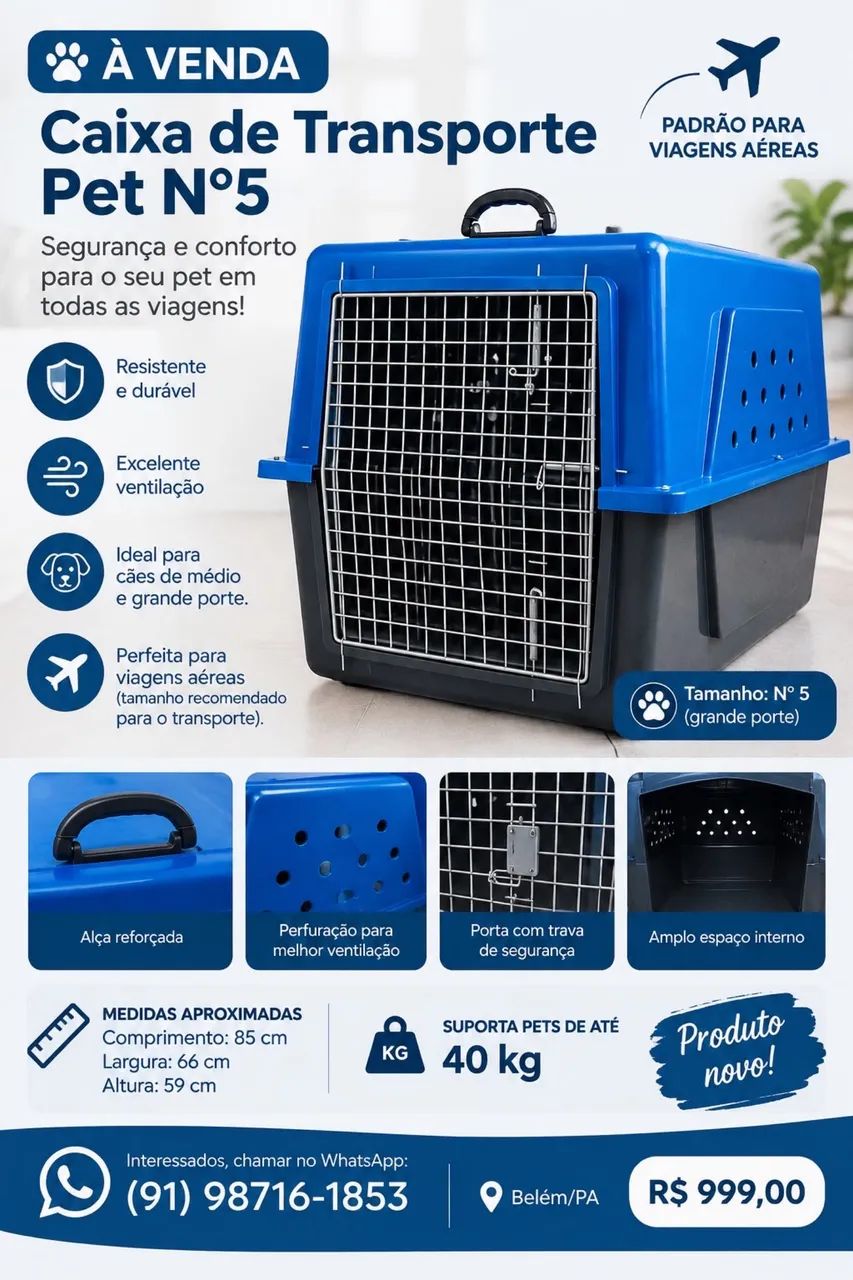 Caixa de transporte pet n5