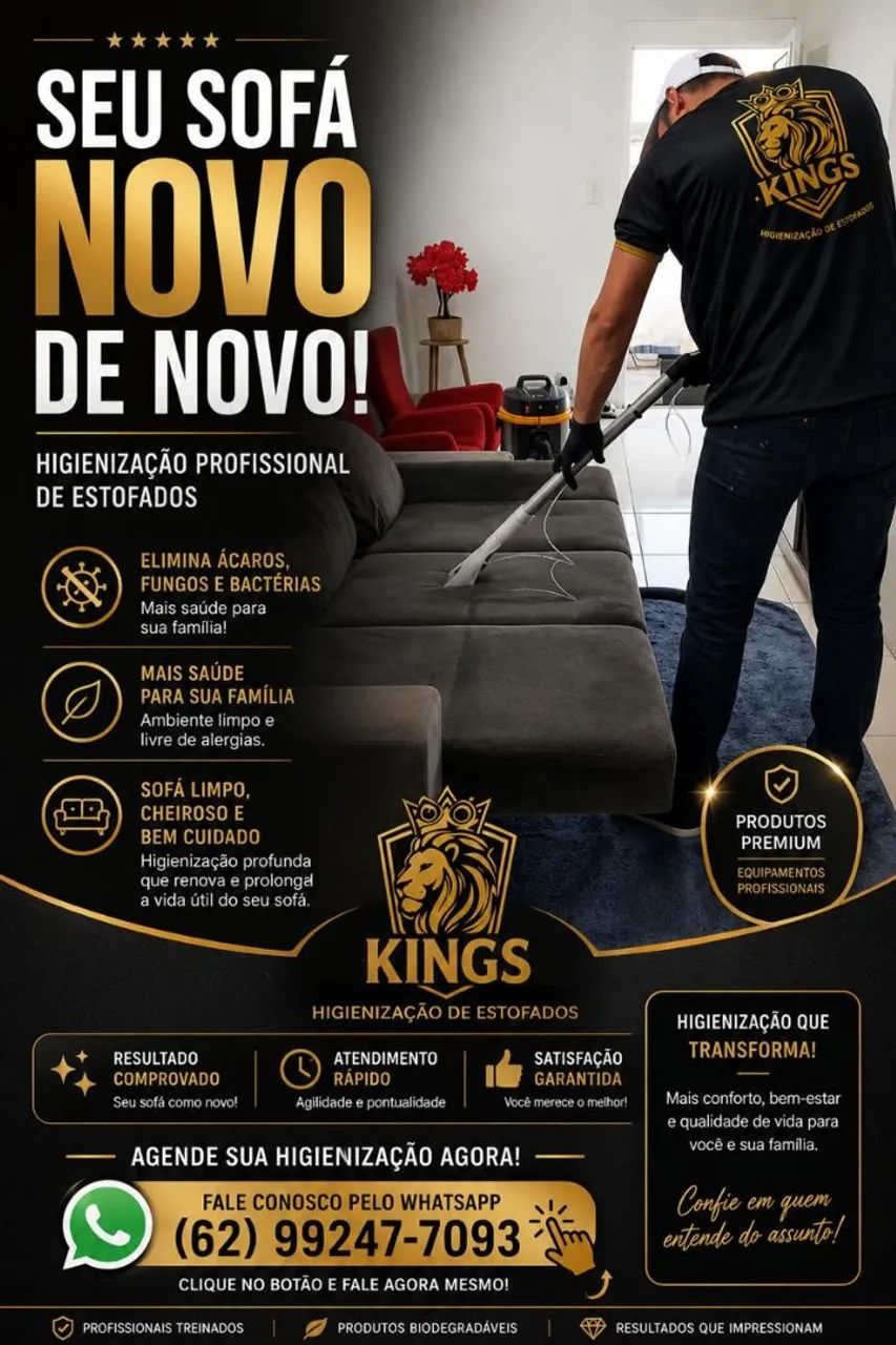 Kings higienização de estofados de Anápolis 