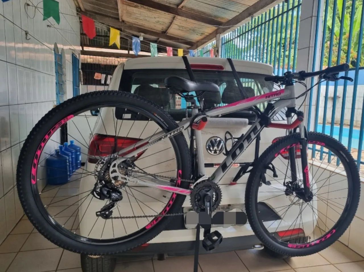 Bicicleta Seminova (rosa com cinza) - Foto 2