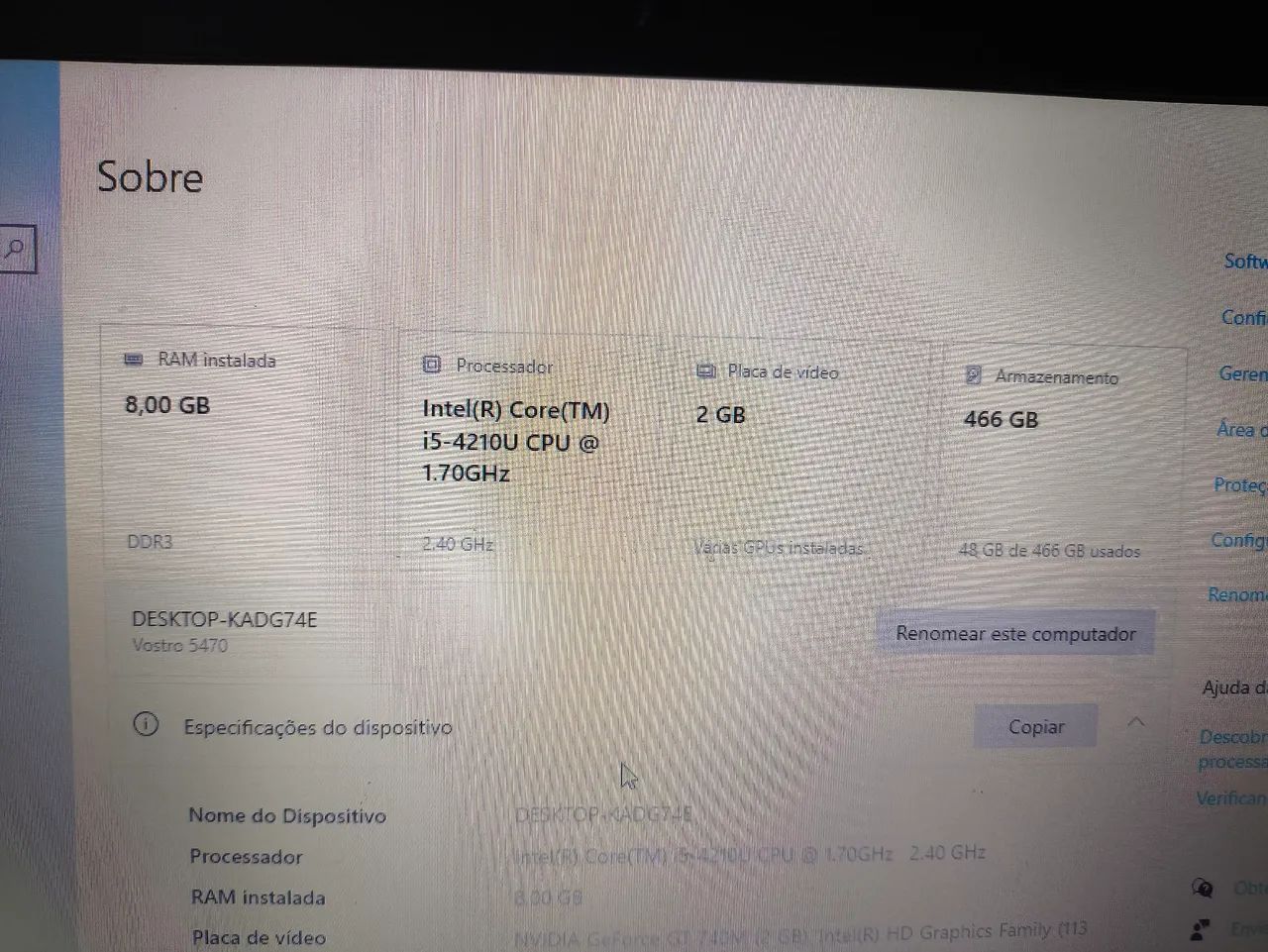 Notebook Dell Vostro 5470