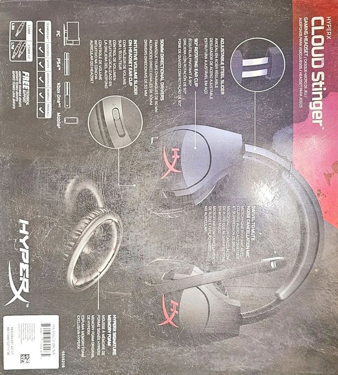 Fone Headset HyperX Cloud Stinger Original para PC / PS4 / Xbox - Foto 3
