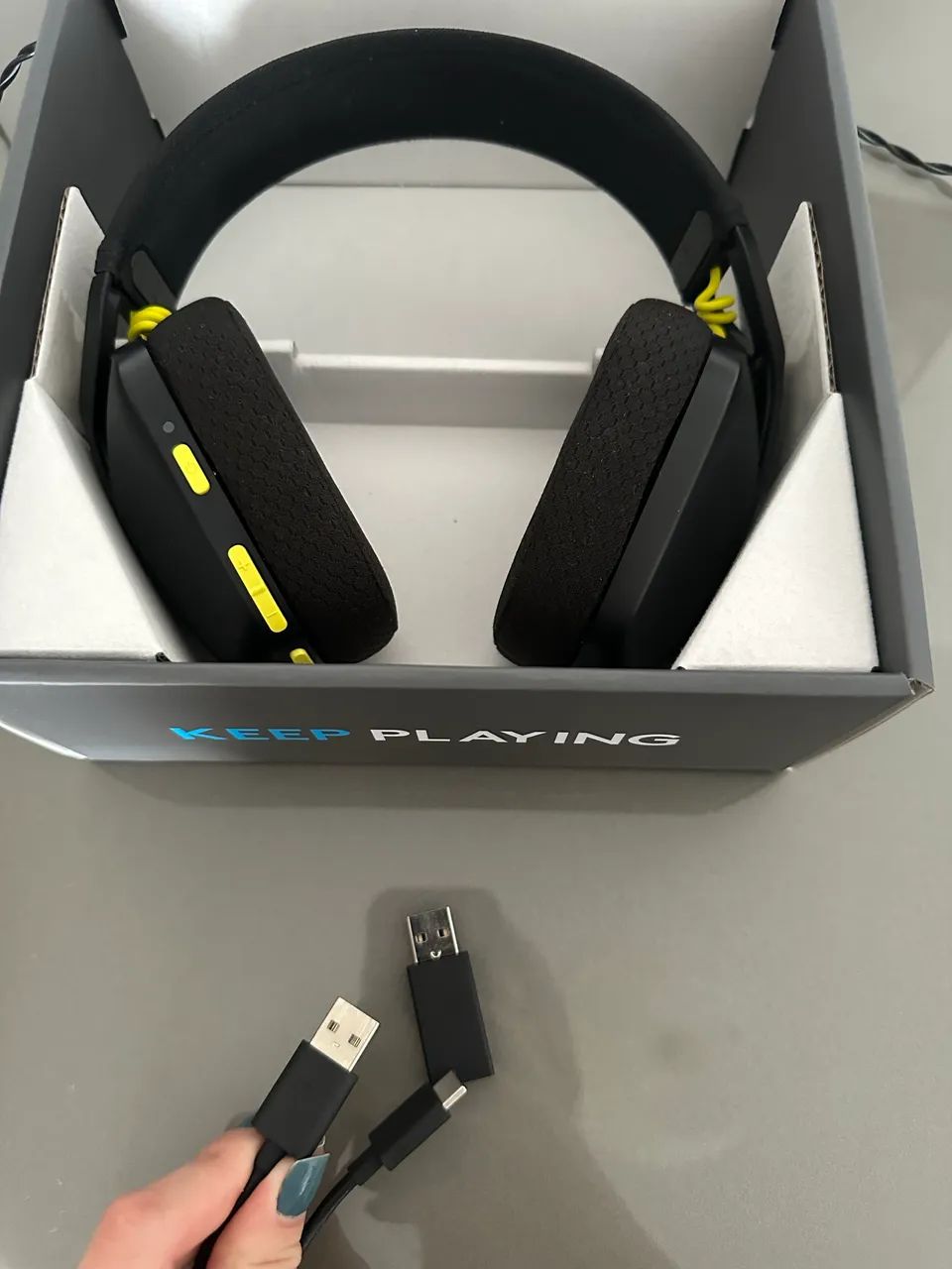 Fone com microfone sem fio Gamer  - Foto 5