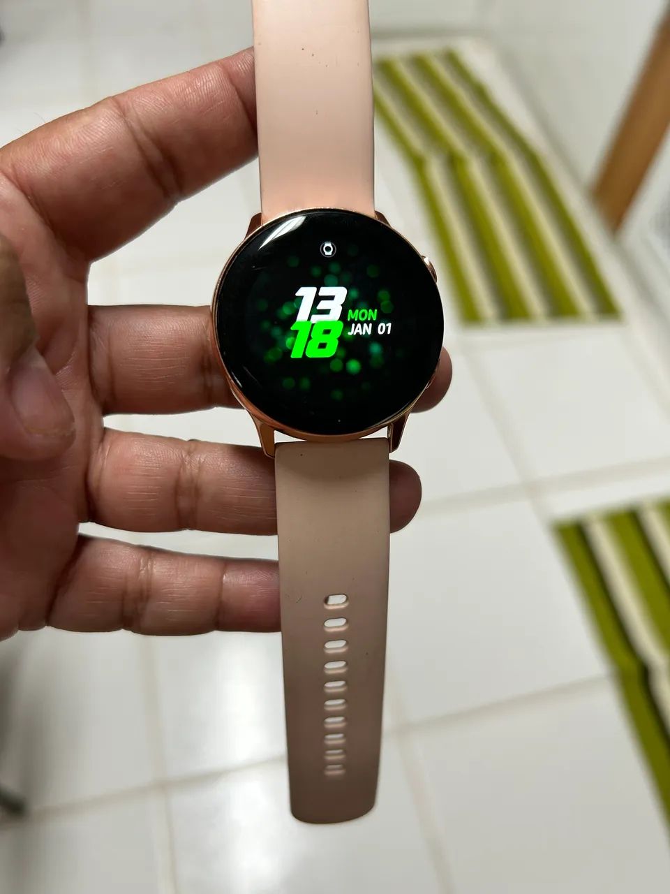 smartwatch samsung galaxy watch active 4gb bluetooth touchscreen rosa - Foto 2