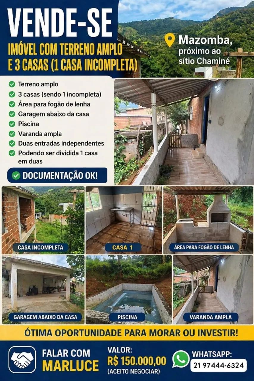 Vendo casa em mazomba 