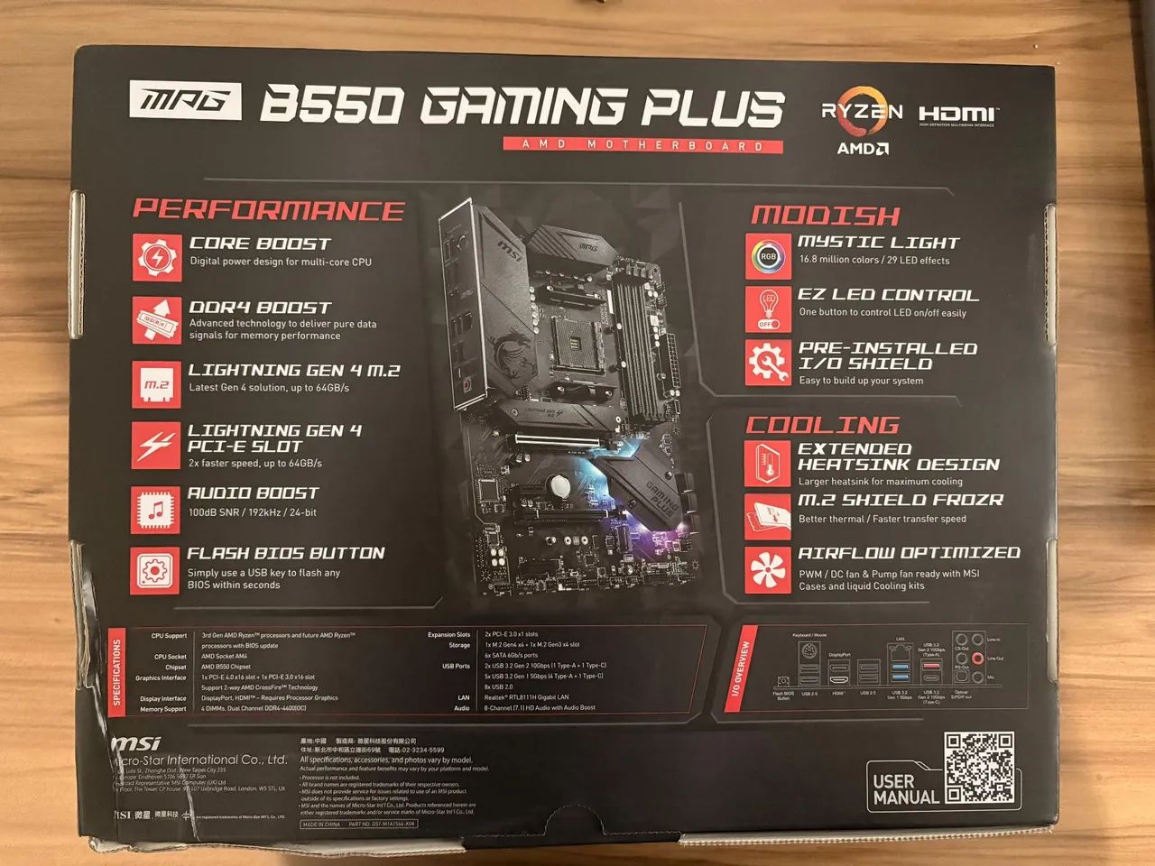 Placa Mae Msi Mpg B550 Gaming Plus Socket Am4 Pcie4 - Foto 5