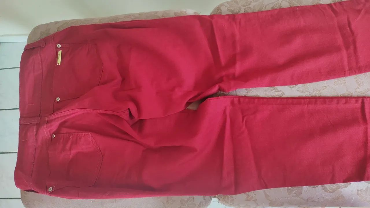 Calça jeans vermelha  - Foto 3