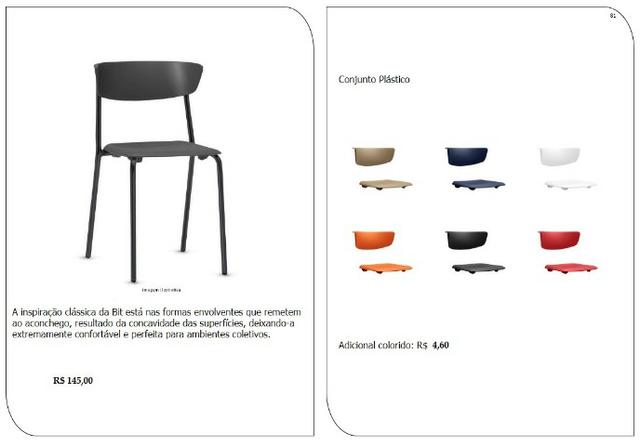Cadeiras de escritório, linha office, praça alimentação, cadeira - Foto 3
