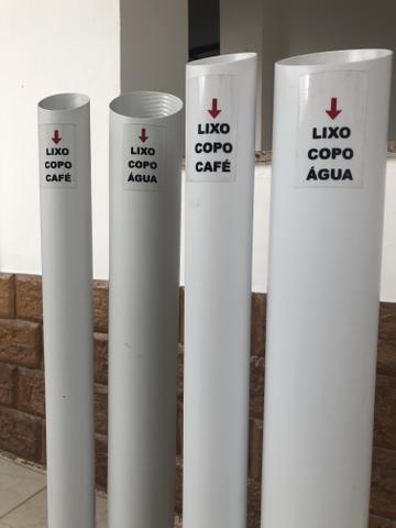 Kit de lixeira copo descartável de água e café - Foto 2