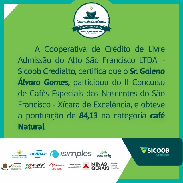 Café do Galeno - Especial, em grãos. Produzido na microrregião da Serra da Canastra 500g - Foto 3