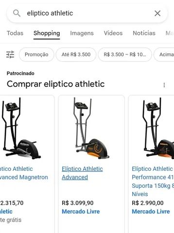 Eliptico Athletic Usado
