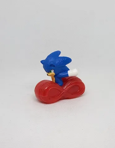 Boneco Sonic vermelho no articulado, original Sega, de 25 cm usado