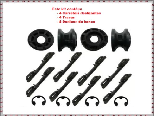 Kit deslizante - Calços de reparo do banco do Fiat Strada 1996 a 2015 - Foto 2