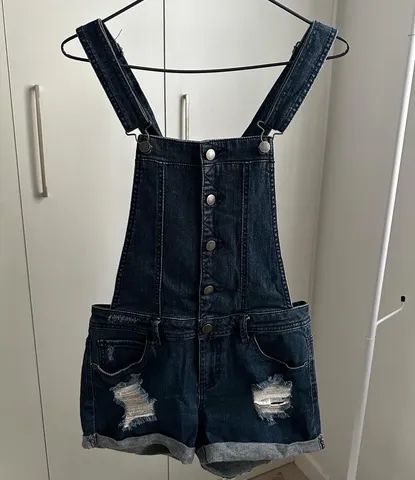 Jardineira jeans 