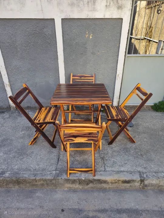 Conjunto de mesa dobrável NOVO 