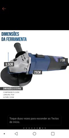 Esmerilhadeira Angular 115 mm 4 1/2 820W 11000 rpm<br>110volts e 220v - Foto 5