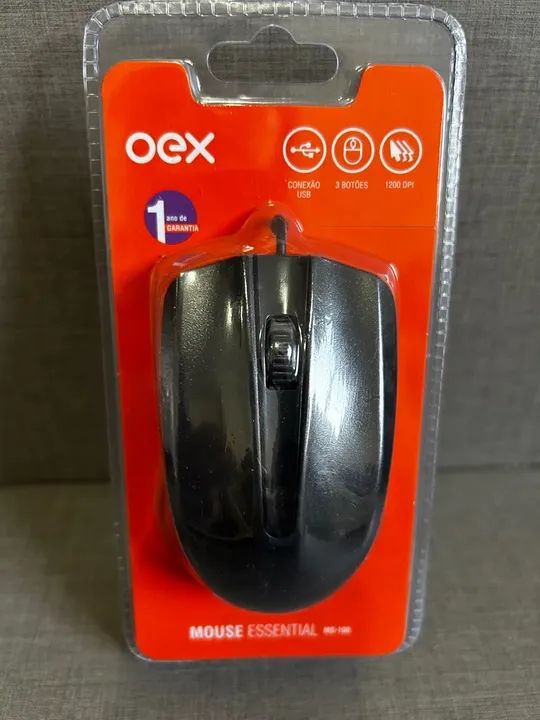 Mouse OEX óptico USB Essential MS100 Novo Lacrado 