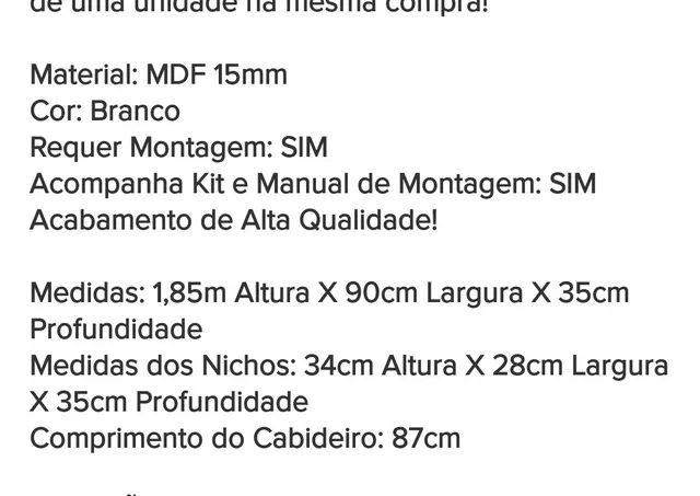 Armário Colmeia + Cabideiro Arara E Nicho closets e Loja - Foto 3