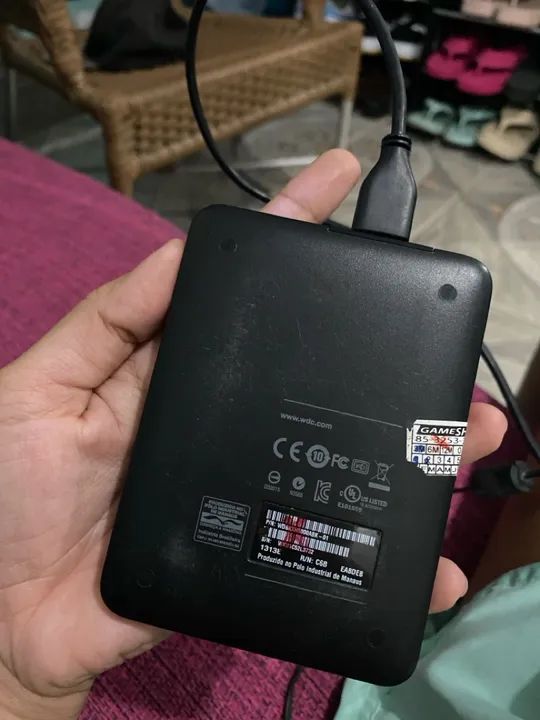 HD Externo WD My Passport 1TB Preto - Foto 2