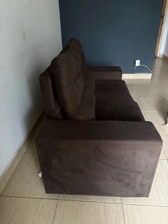 Sofá retrátil marrom 1,80M - Foto 2