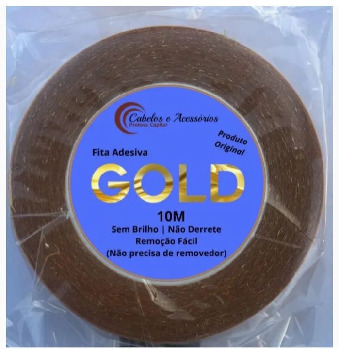 Fita dupla face gold.