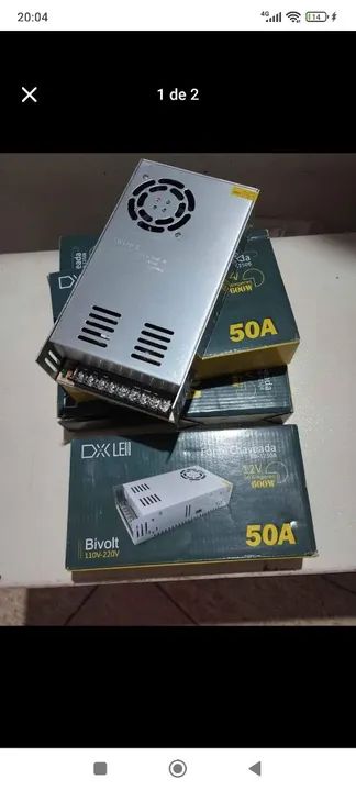 Fonte Chaveada 12V 50A 600W Bivolt