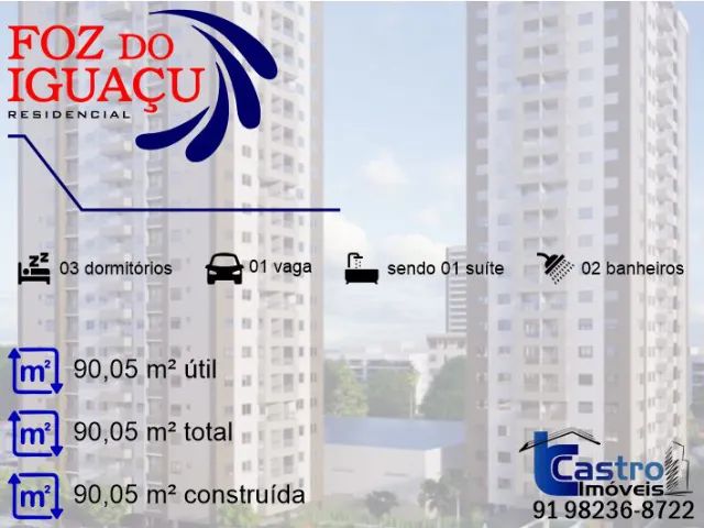 Foz do Iguaçu Residencial. 3/4. 1 ou 2 Vagas. P121