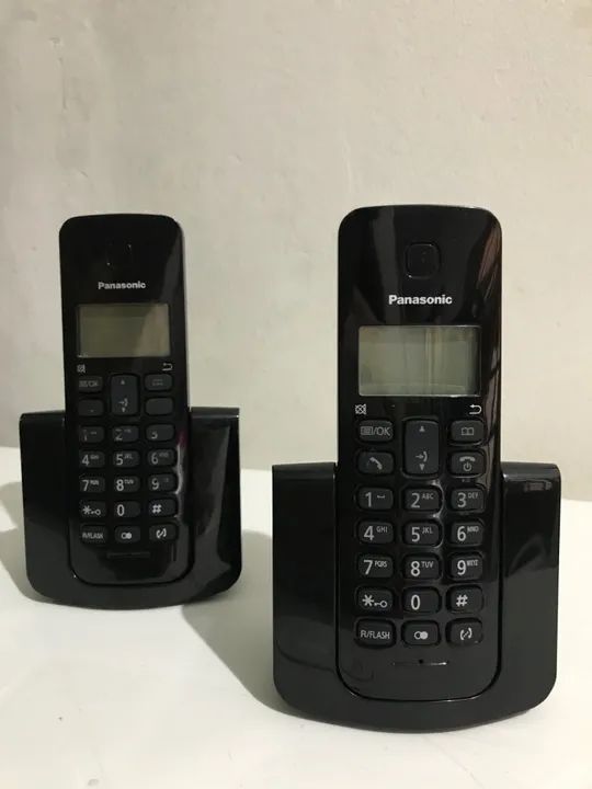 02 Telefones Fixo Sem Fio Panasonic