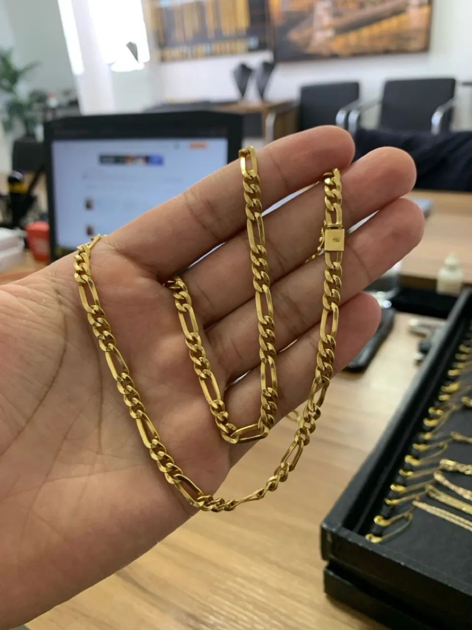 Corrente ouro 18k com 63 centímetros  - Foto 2