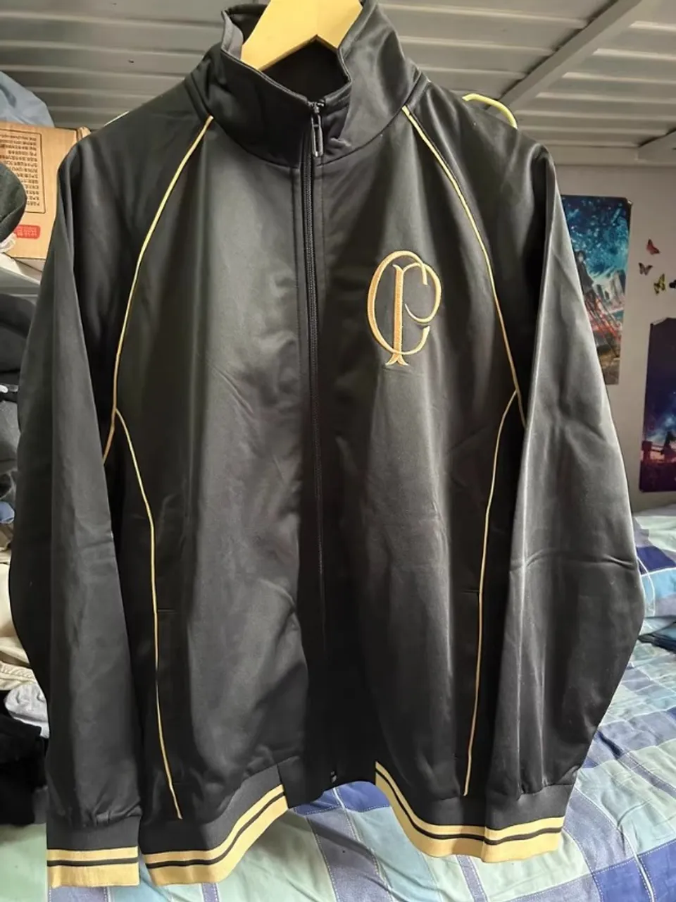 Jaqueta Corinthians Trilobal Hood Preta