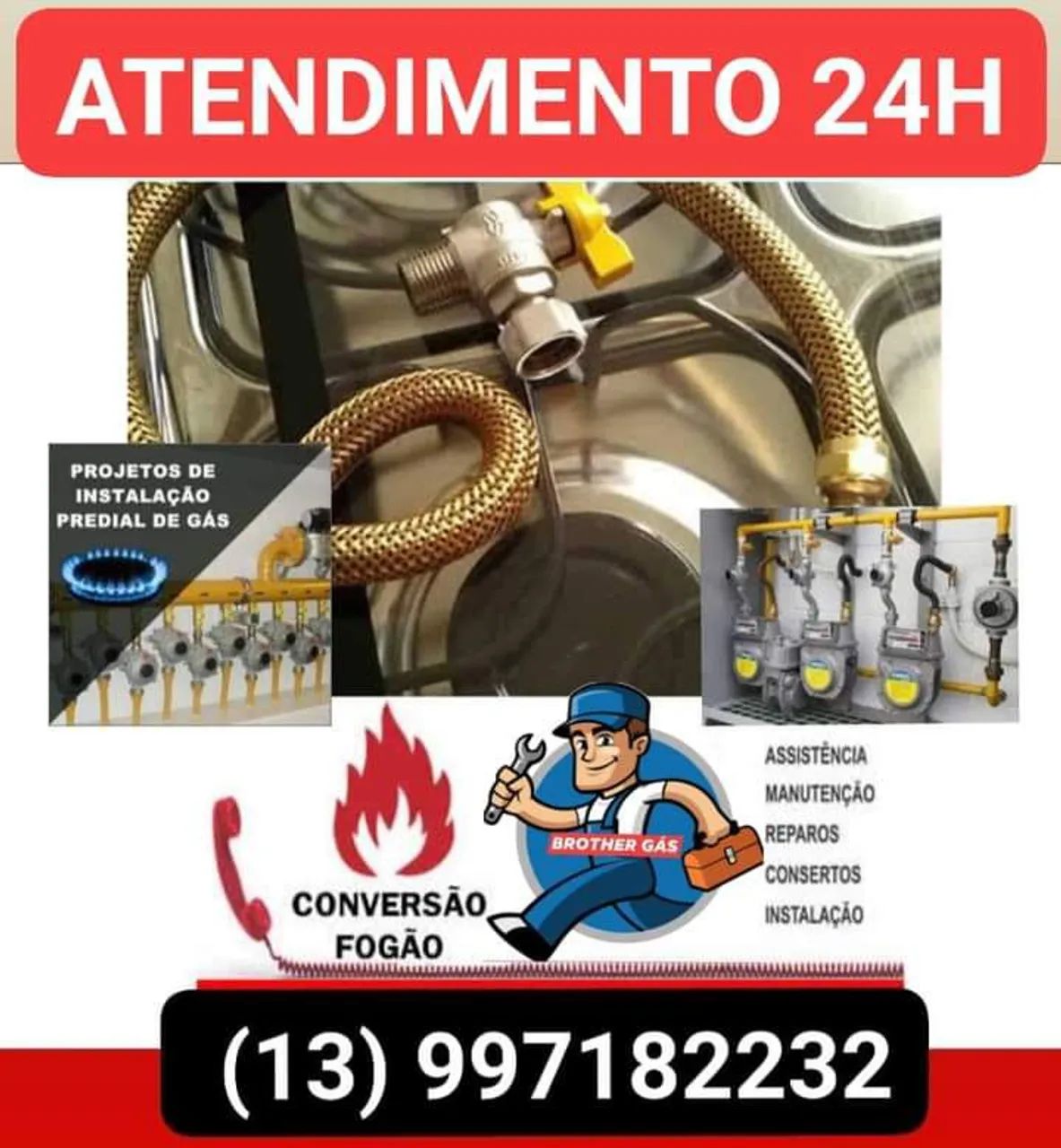 Serviço de Tubulação de Gás 