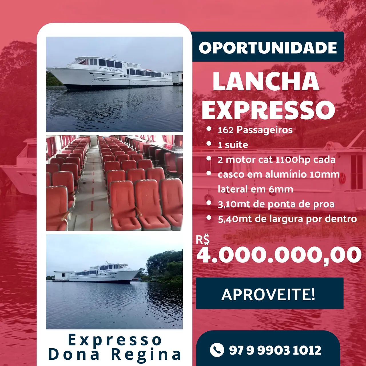 Lancha Expresso 162 passageiros - Foto 9