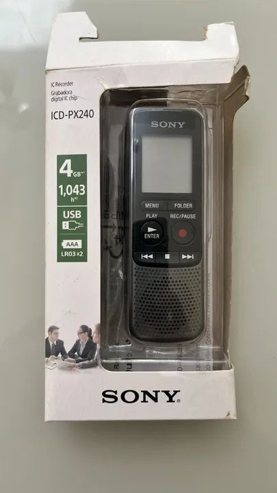 Gravador de Voz Digital Sony Px Icd-px240 do 4 Gb