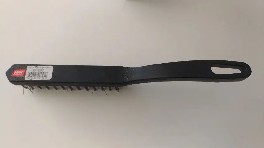 Escova Manual Aço 3 Fileiras Cabo Plástico 