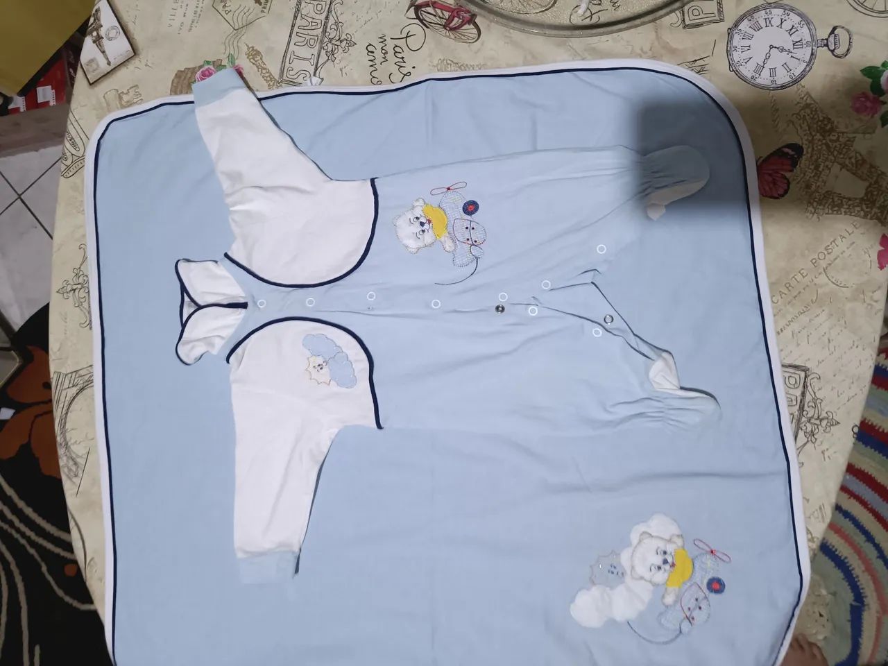 Conjunto de beb ê bordada - Foto 2