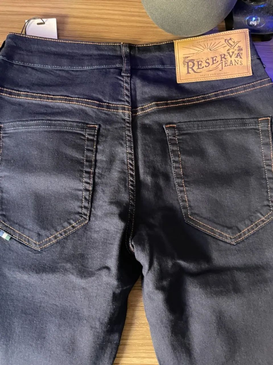 Calca Jeans Slim Curvelo Deep Reserva Tamanho 40 - Foto 3