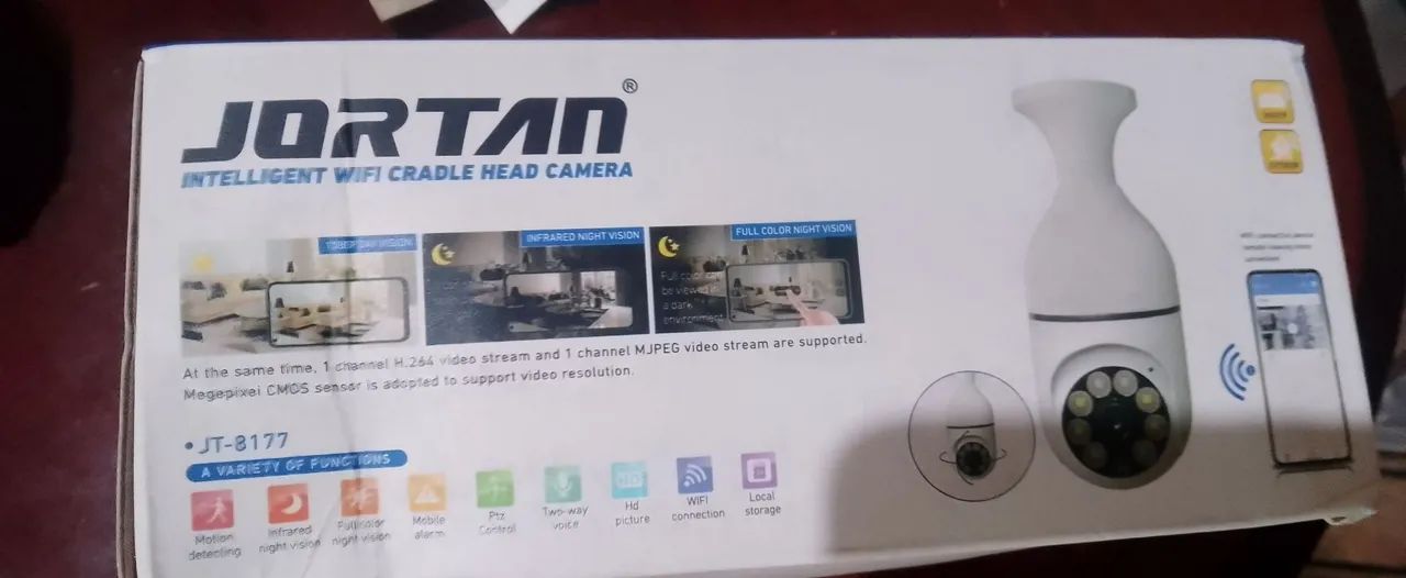 Câmera Wi-Fi Inteligente JORTAN JT-8177