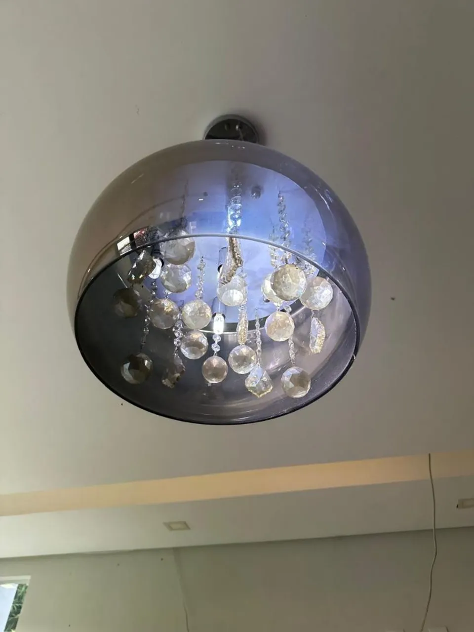 Lustre Moderno com Cristais