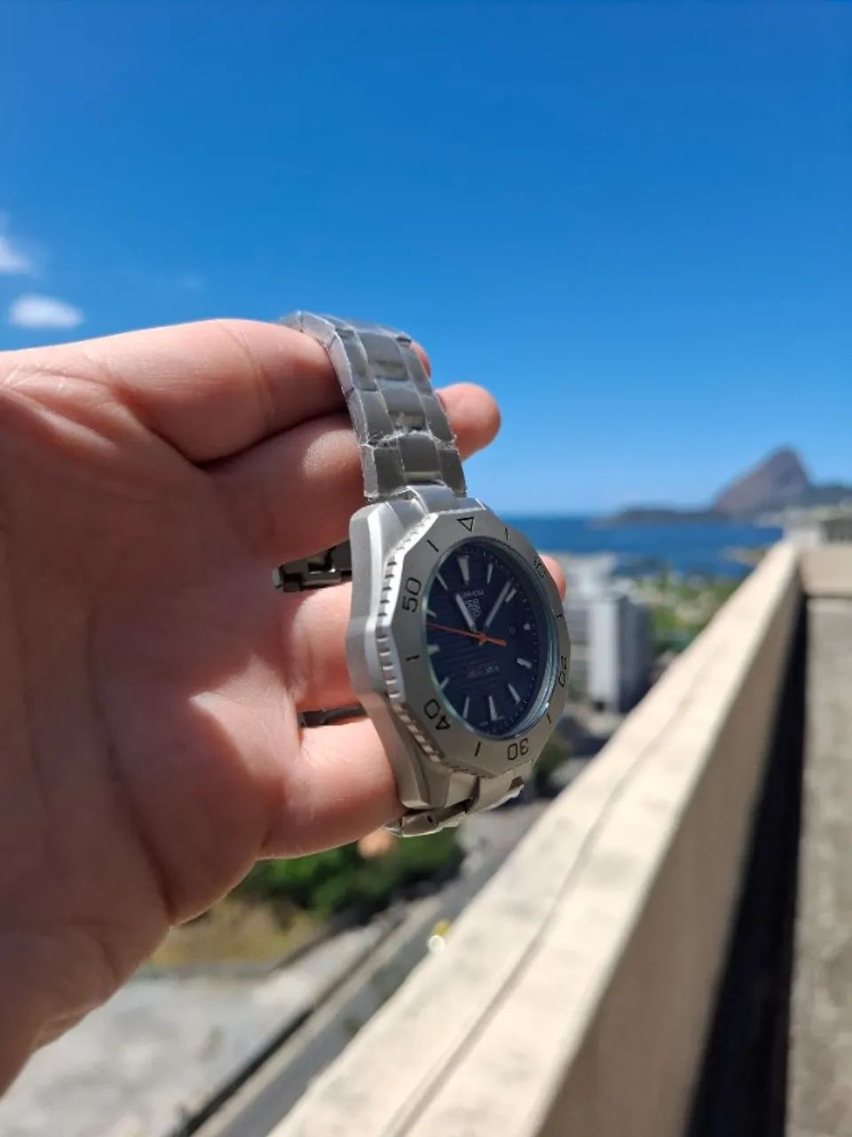 Relógio TAG HEUER AQUARECER FUNDO AZUL AUTOMÁTIC - Foto 5