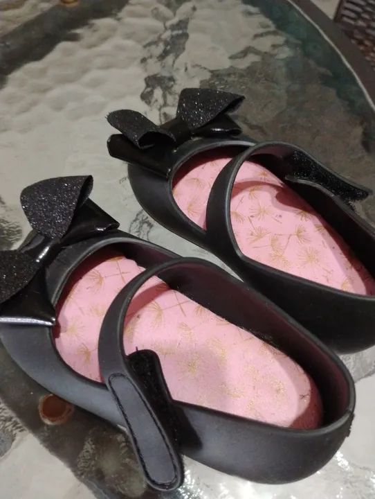 Sapatilhas Pimpolho colo Preta com Laço Tam 18  - Foto 3