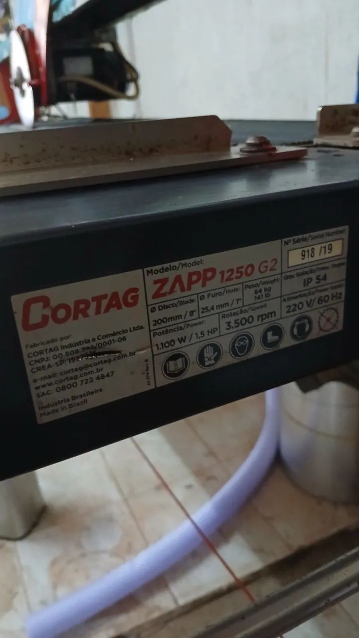 Cortag zapp 1250 GMáquina de Cortar granito, corta porcelanato,  pedras . Corta 45 graus. - Foto 3