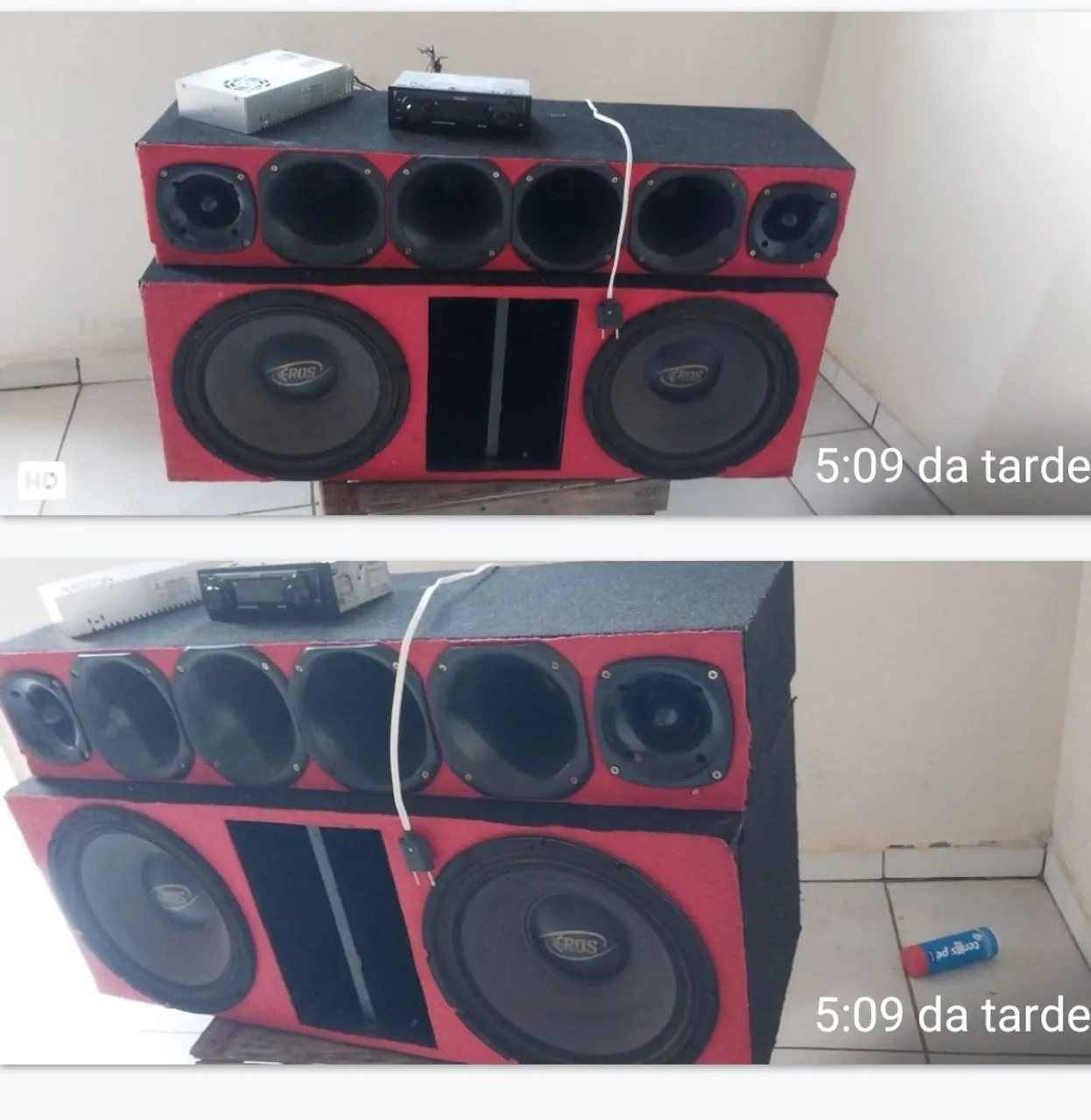 Caixa de som automotiva completa