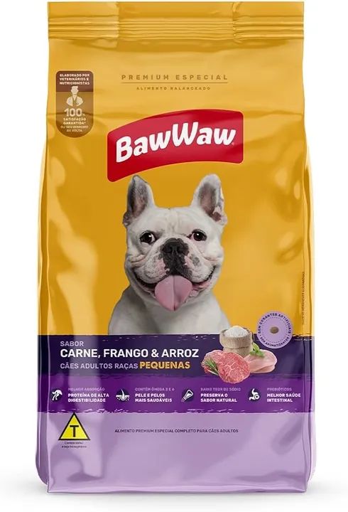 Ração Baw Waw10kg para Cães Adultos Sênior - Carne, Frango & Arroz - Foto 3