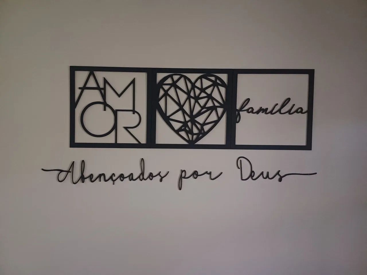 Kit Decorativo Amor, Família e Deus - Foto 2