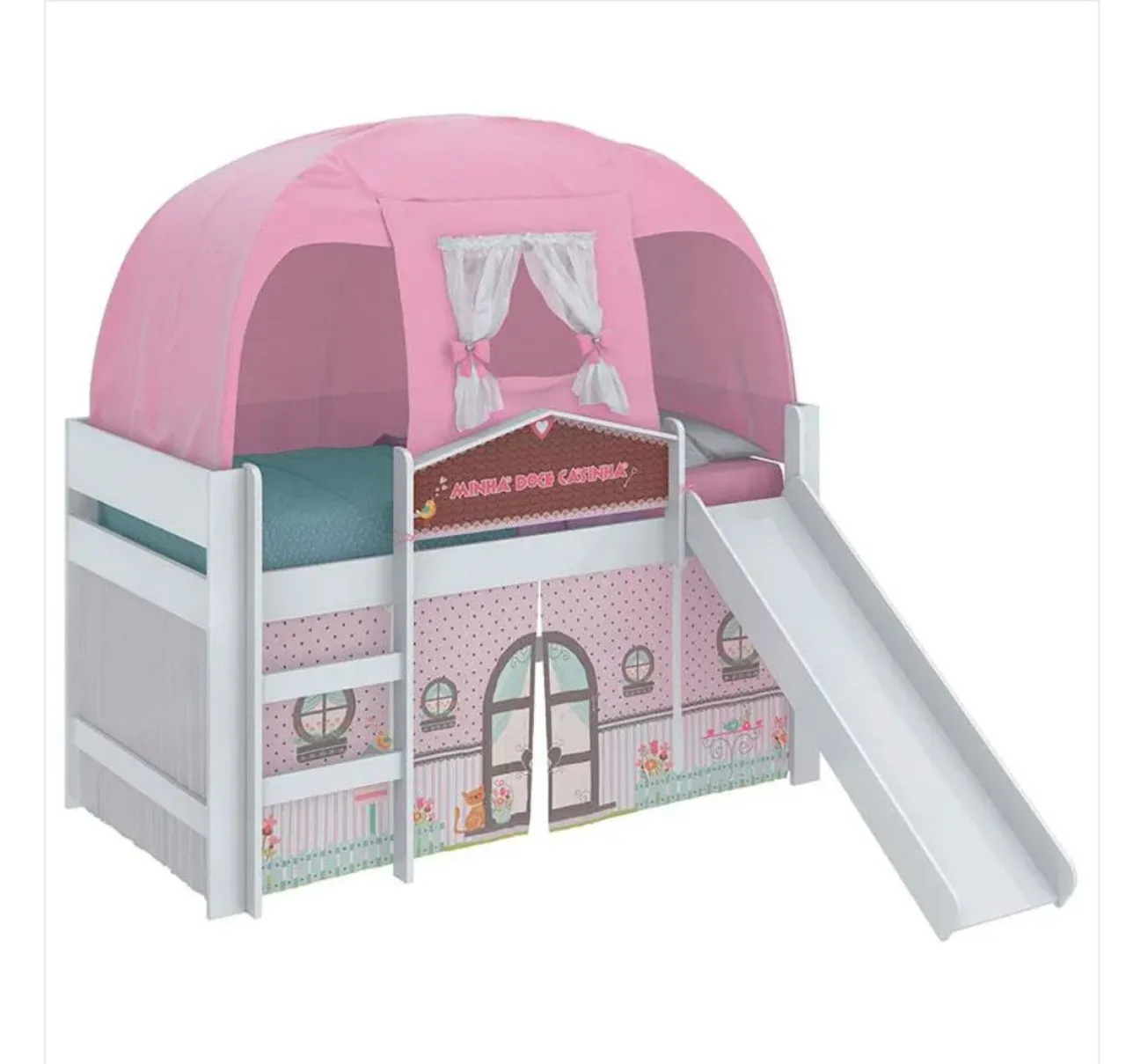 Cama Infantil Casinha com Escorregador