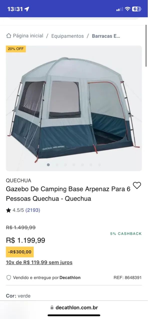Barraca de camping quéchua  - Foto 2