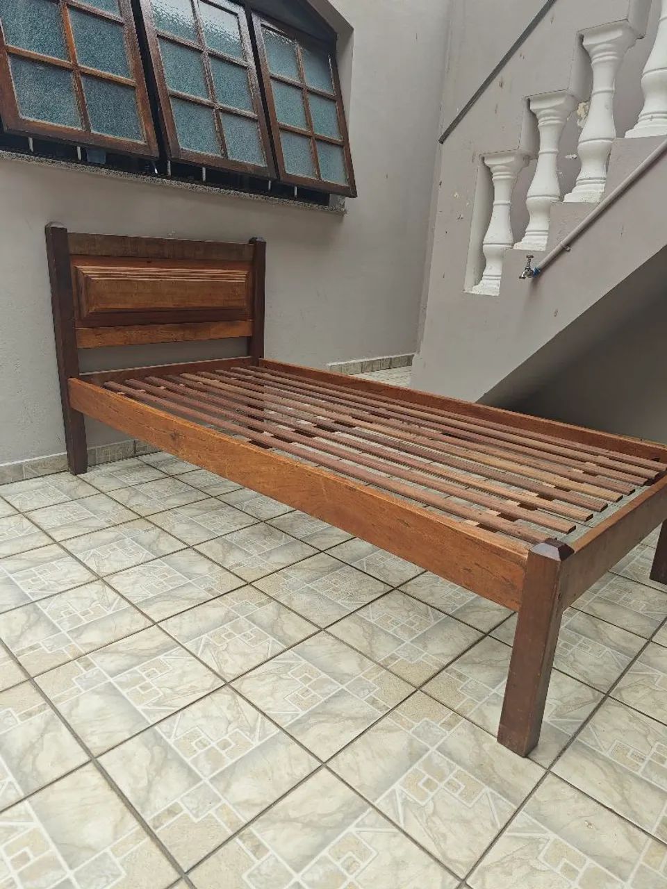 Cama de solteiro de jacarandá - Foto 5