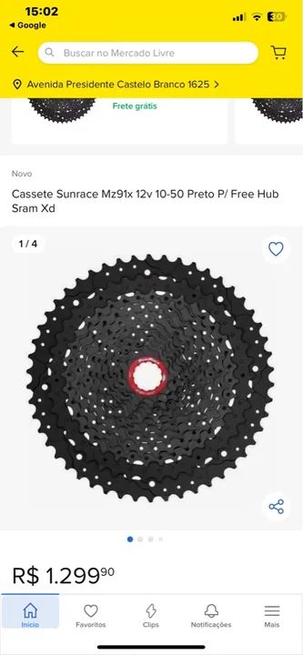 Cassete Sunrace Mz91x 12v 10-50 Preto P/ Free Hub SRAM Xd - Foto 2