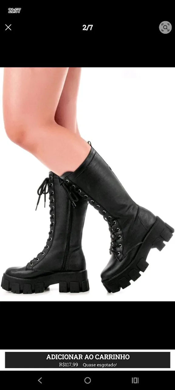 Bota Feminina Tratorada Preta - Elegância e Conforto