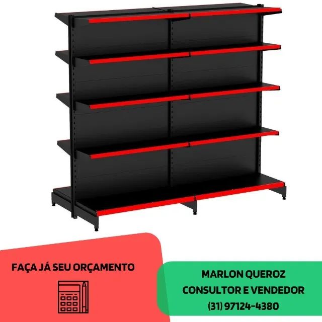 Gondola de Aço Polar Central Preta Nova