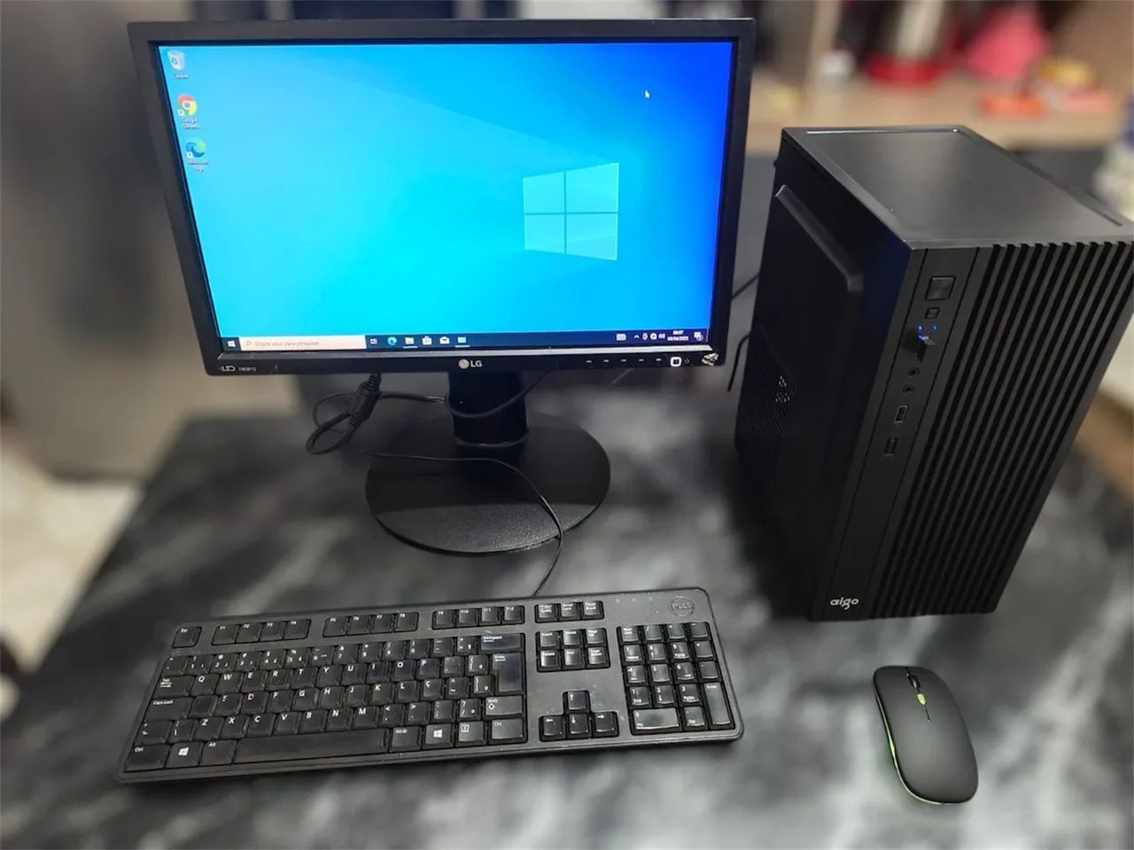 Computador Completo com Monitor LG, Teclado e Mouse
